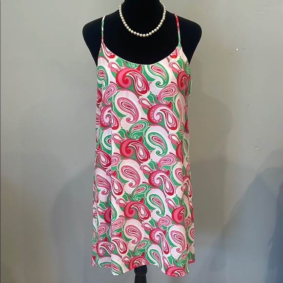 Colorful Paisley Slip Dress sexy back summer vibes - Picture 1 of 3